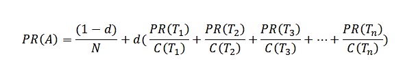 PageRank Formül PageRank Formül